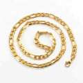 Edelstahl 18k Gold Männer Figaro Kette Halskette Mode 3:1 nk Halskette Herren Frauen Chunky Chain Halskette